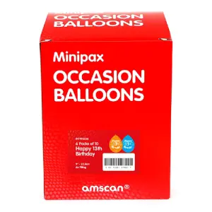 Amscan Minipax Birthday Balloons Box (60 Pack) May Vary (5th)