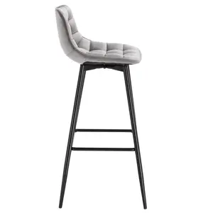 64 cm bar chair Heyman (Set of 2) Light Grey