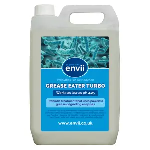 envii Grease Eater Turbo - Natural Enzyme Grease Trap Cleaner & Maintainer Treatment - 5L