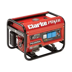 Clarke PG2500A EURO5 2.2kVA 230V Open Frame Petrol Generator