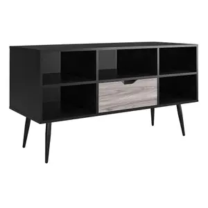 Copley TV-Stand with 1 Drawer Black/Oak