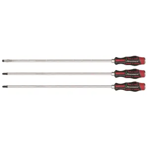 Sealey Premier 3pc 450mm Extra-Long Hammer-Thru Screwdriver Set AK4942