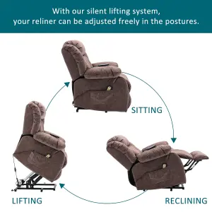 Fabric Massage Recliner Chair with Heat & Vibration for Elderly