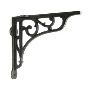 Oakcrafts - Pair of Antique Cast Iron Victorian Style Heritage Shelf Brackets - 180mm x 197mm