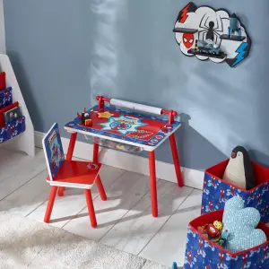 Marvel Spidey and His Amazing Friends Kids Table and Chair Set - Activity Table for Toddlers with Lift-Up Tabletop & Chalkboard