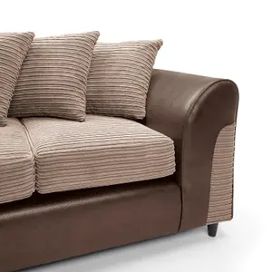 Harvey Left Facing Corner Sofa in Brown