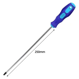 SPARES2GO Extra Long Reach Crv Magnetic Tip Star Torx Screwdriver Set (6 piece, 360mm)