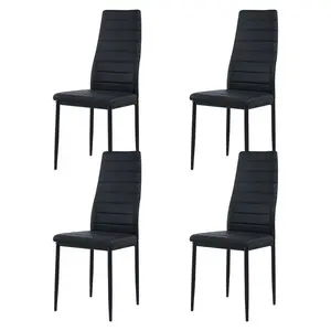 Herland Dining Chair (Set of 4) Black / Black