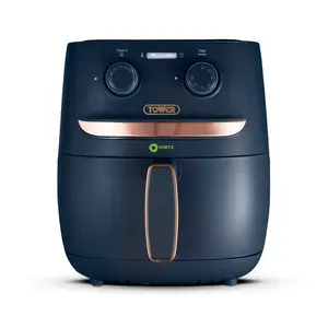 Tower Vortx Air Fryer with Manual Controls, 1500W, 3.8L Midnight Blue