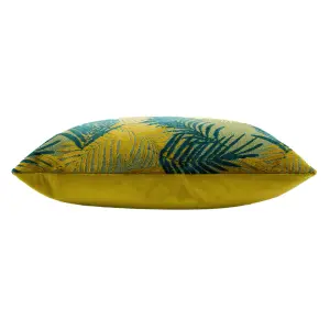 Paoletti Palm Grove Velvet Jacquard Feather Rich Cushion