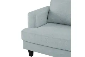 Dale 2 Seater Linen Sofa, Pale Blue Linen Fabric