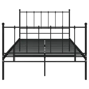 Berkfield Bed Frame Black Metal 120x200 cm