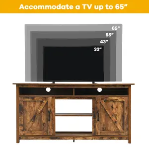 Costway Industrial TV Stand for TVs up to 65" Fireplace TV Stand Entertainment Center