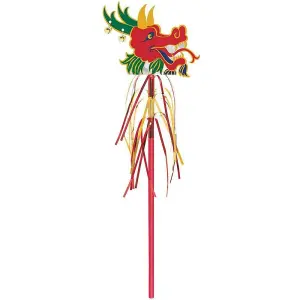 Amscan Jingle Dragon Chinese New Year Wand Red/Green/Gold (One Size)