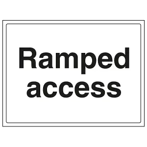 Ramped Access General Information Sign - Adhesive Vinyl 400x300mm (x3)