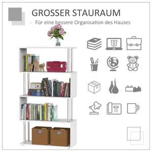 Charest 145cm H x 80cm W Standard Bookcase Matte White