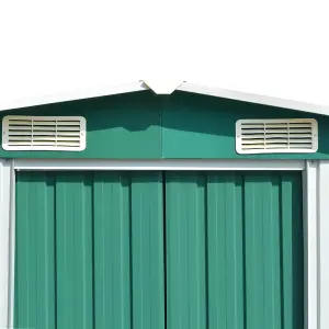 Berkfield Garden Shed 257x392x181 cm Metal Green