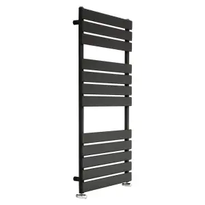 Nes Home 1200 X 500 mm Matte Black Flat Panel Towel Radiator