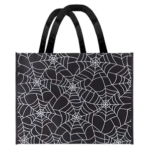 Halloween Shopper Bag Halloween Party, Trick or Treat 40cm x 32cm Black Web