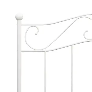 Berkfield Bed Frame White Metal 100x200 cm