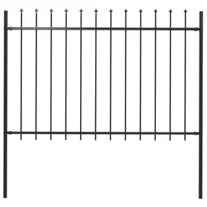 Teanna 170cm H x 170cm W Black Metal Border Fence