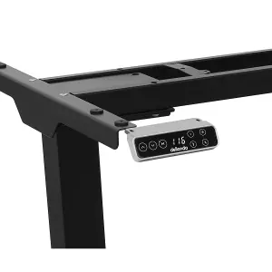 Dellonda Black Electric Adjustable Desk Frame Digital Controls 100kg Heavy Duty