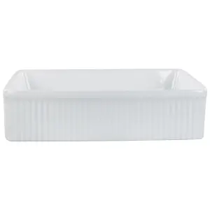 Ceramic Countertop Basin 500 x 340 mm White GELDO