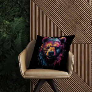 Splashart Bear Face Outdoor Cushion 60cm x 60cm