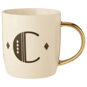 Maison by Premier Mimo Diamond Deco C Letter Monogram Mug