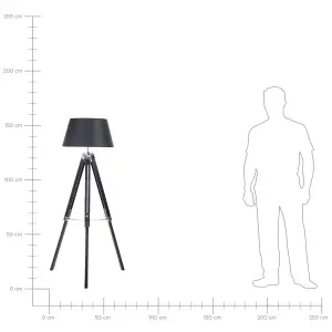 Tripod Floor Lamp Black MADEIRA