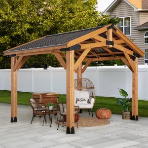 Backyard Discovery Norwood Cedar Wood Patio Gazebo 3.6 x 3.0m (12ft x 10ft)