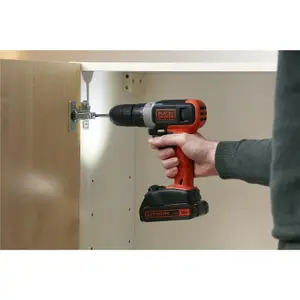 Black & Decker BCD001BAST 18V Lithium-Ion Drilldriver 600RPM With 2 Batteries and 160 Tools