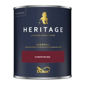 Dulux Trade Heritage Florentine Red Eggshell Wall paint, 750ml