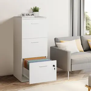 40.2cm Wide 3 -Drawer File Cabinet White