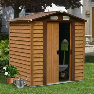 6 ft. W x 5 ft. D Overlap Apex Metal Garden Shed