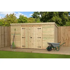 10 Ft. W x 5 Ft. D Shiplap Pent Wooden Shed