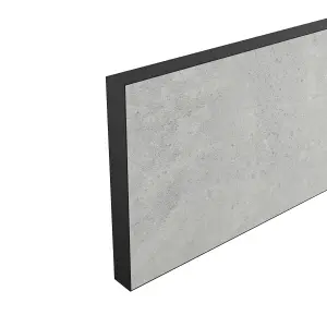 GoodHome Nepeta Matt Grey Stone effect Paper & resin Upstand (L)3000mm