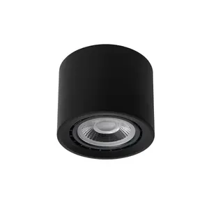 Lucide Fedler Modern Surface Mounted Ceiling Spotlight 12cm - LED Dim to warm - GU10 - 1x12W 2200K/3000K - Black