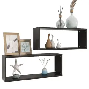 Aycel Cubby Shelf (Set of 2) Gloss White / 23cm H x 60cm W x 15cm D