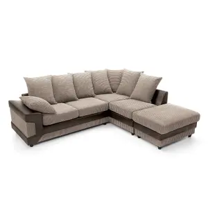 Dino Corner Sofa in Brown Right Facing