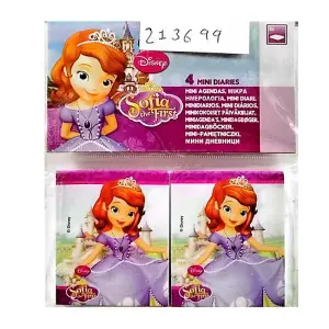 Sofia The First Mini Diary (Pack of 4) Multicoloured (One Size)