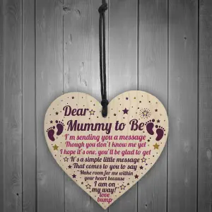 Red Ocean Mummy To Be Gifts From Bump Baby Shower Gift Mummy To Be Birthday Card Wooden Heart Plaque