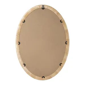 Oval Wall-mounted Framed mirror, (H)50cm