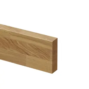 GoodHome Orin Chevron Matt Solid oak Upstand (L)3000mm