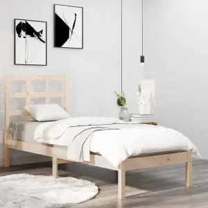 Berkfield Bed Frame Solid Wood 90x200 cm