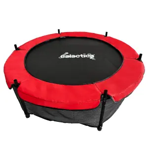 Galactica Mini Trampoline 4.5FT 55inch with Safety Net Enclosure Indoor Outdoor Children Activity Junior Trampoline Red