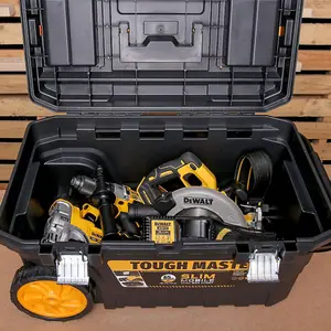 TOUGH MASTER Heavy Duty Large Tool Box 25" Lockable with wheels & handle