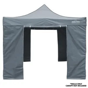 Side Walls Door & Windows for 3x3m Pop-Up Gazebo - GREY - Garden Party Tent