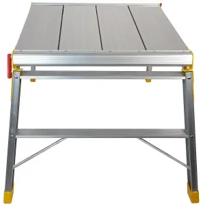 Excel Heavy Duty Aluminium Platform Work Bench Folding Hop Up Stool 600mm x 600mm