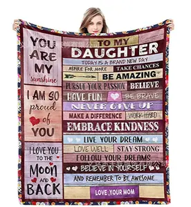 Daughter M Personal Love Letter Fleece Blanket